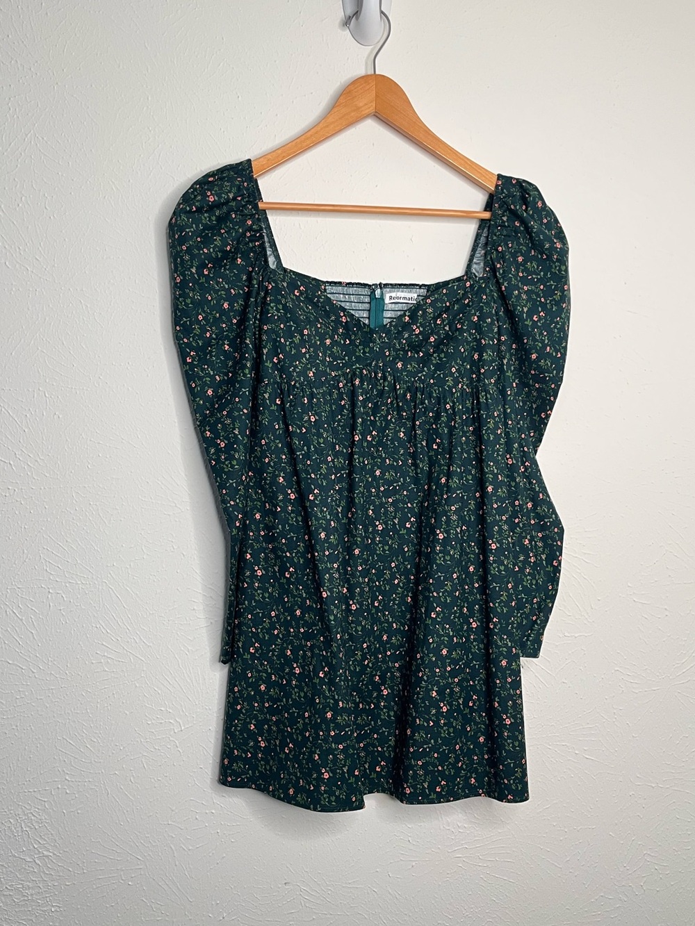 Reformation green mini dress